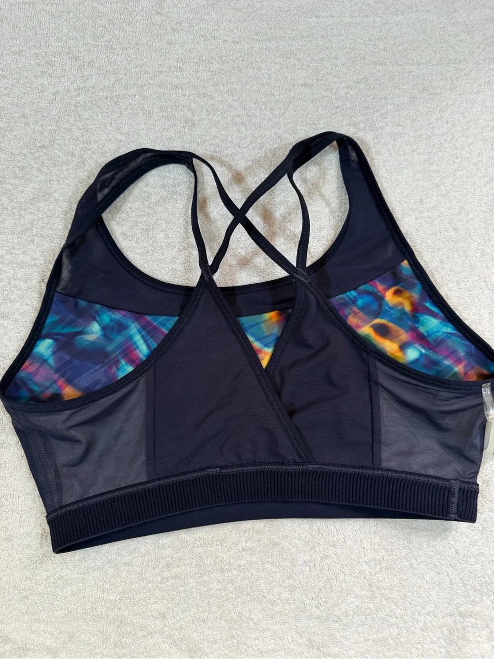 CALIA Carrie Underwood Energize Power Mesh Inset Strappy Sports Bra WAX37301PRT